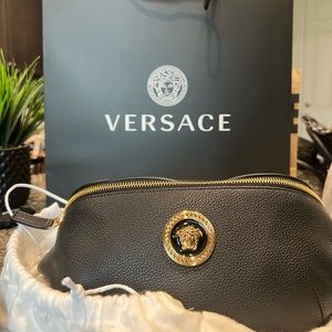Versace black & Gold La Medusa belt bag (Very rare)